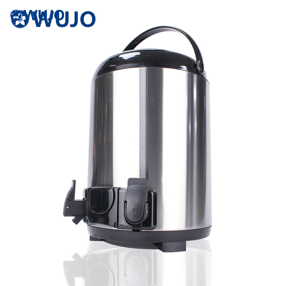 Wujo Wasser-Jug-Kaffee-Milch-Tee-Eimer große Kapazität Edelstahlkühler-Tee-Fass mit Wasserhahn