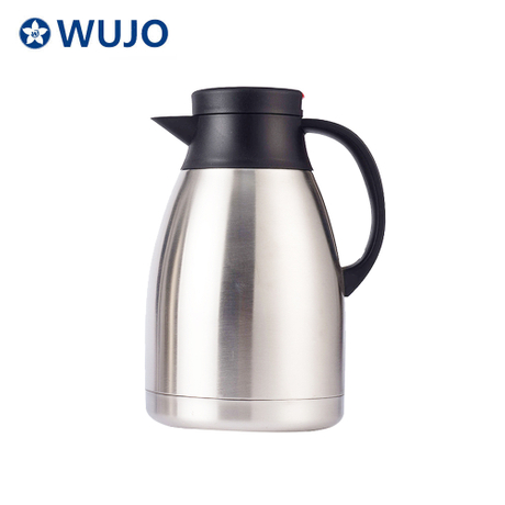 Wujo Einfache Silbervakuum-isolierte Tee-Flasche Edelstahl-Thermos
