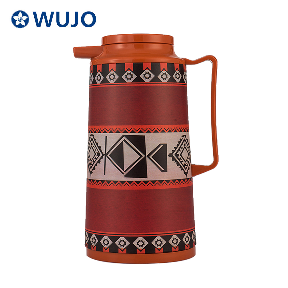 Wujo-Fabrik glänzende rote Edelstahlglas-Innenkaffeekanne